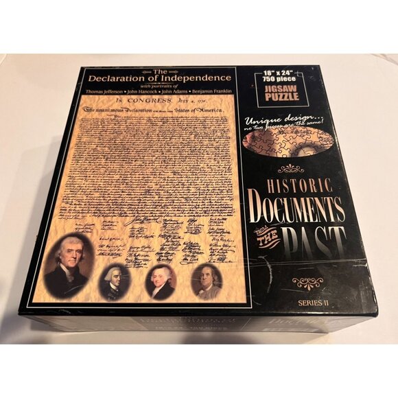 750-Piece Jigsaw Puzzle Historic Documents  Declaration of Independence 18"x 24" - Picture 1 of 7